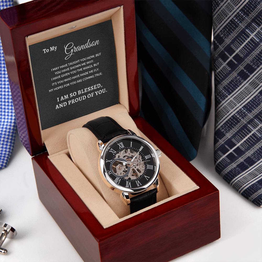 To My Grandson - Proud Of You | Openwork Watch