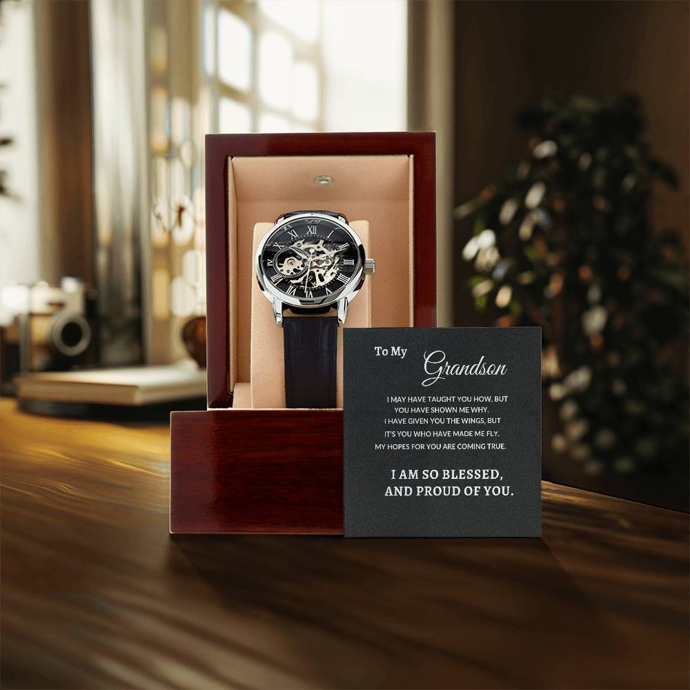 To My Grandson - Proud Of You | Openwork Watch