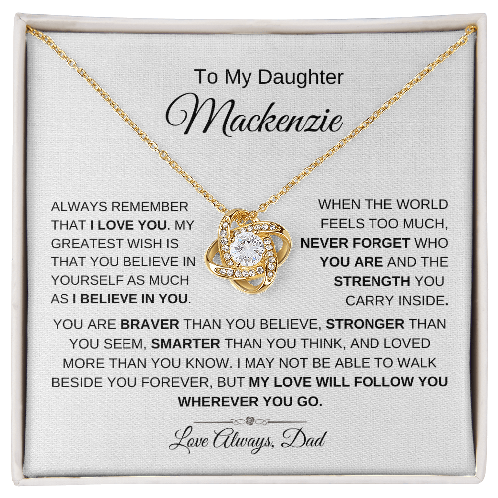 To My Daughter - You Are Braver than You Believe -  Personalized Necklace