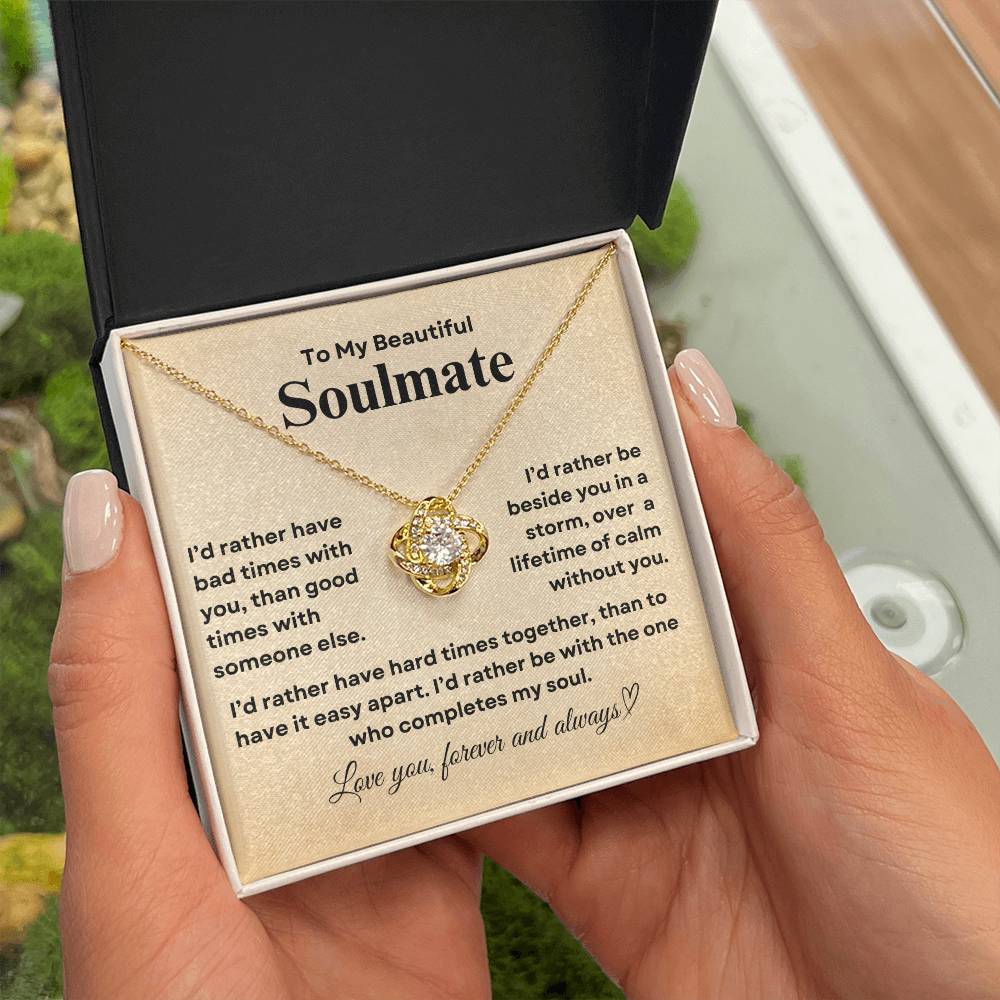 TO MY SOULMATE - Lifetime of Calm  |  Love Knot Necklace (1)