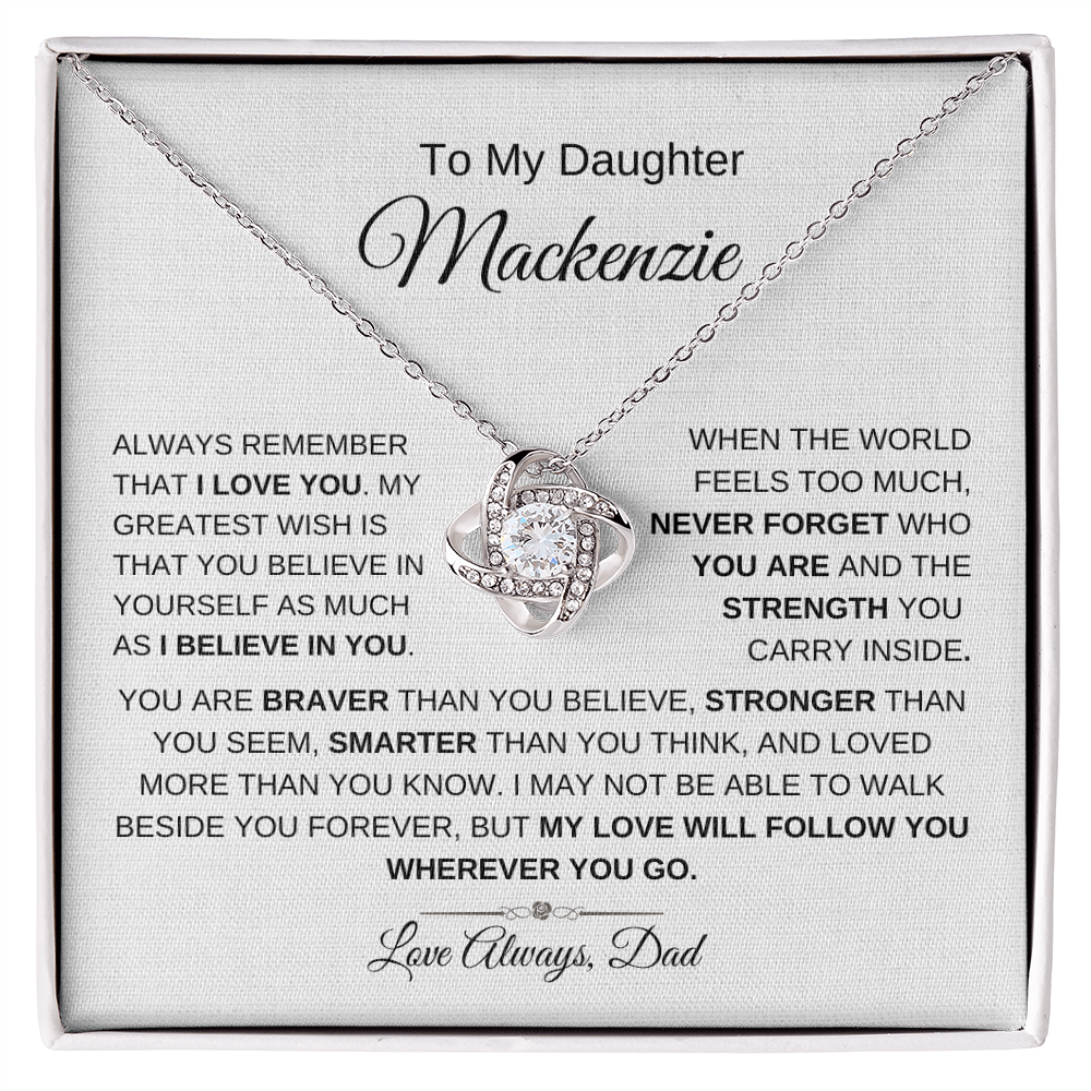 To My Daughter - You Are Braver than You Believe -  Personalized Necklace