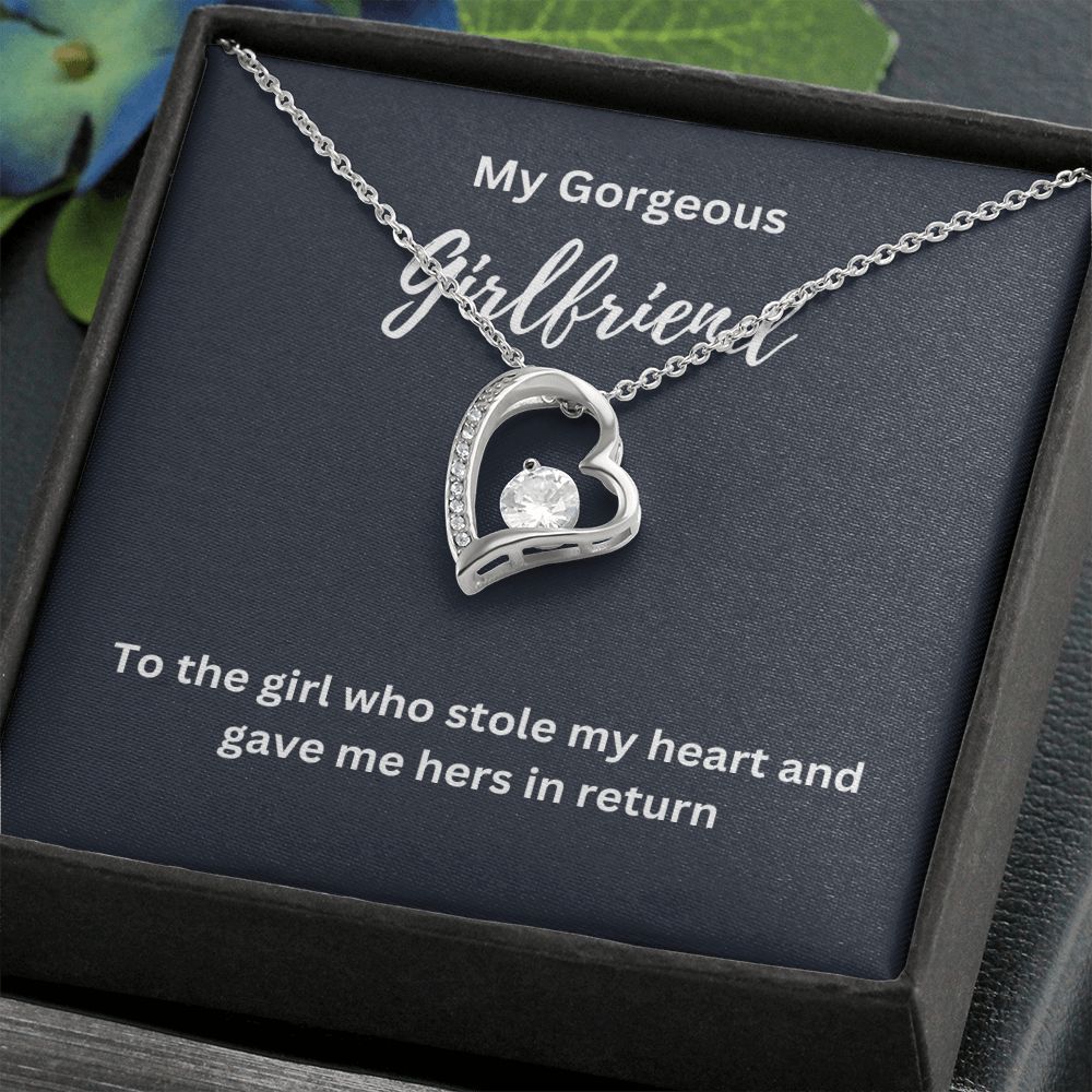 Stole My Heart Necklace - 14k/18k Gold Plated Heart-Shaped CZ Pendant