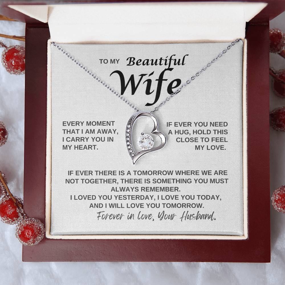 To My Wife - Feel My Love - Forever Love Necklace