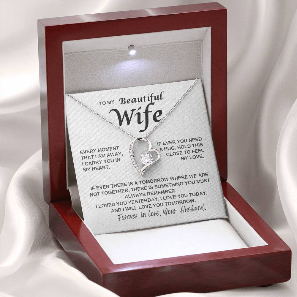 To My Wife - Feel My Love - Forever Love Necklace