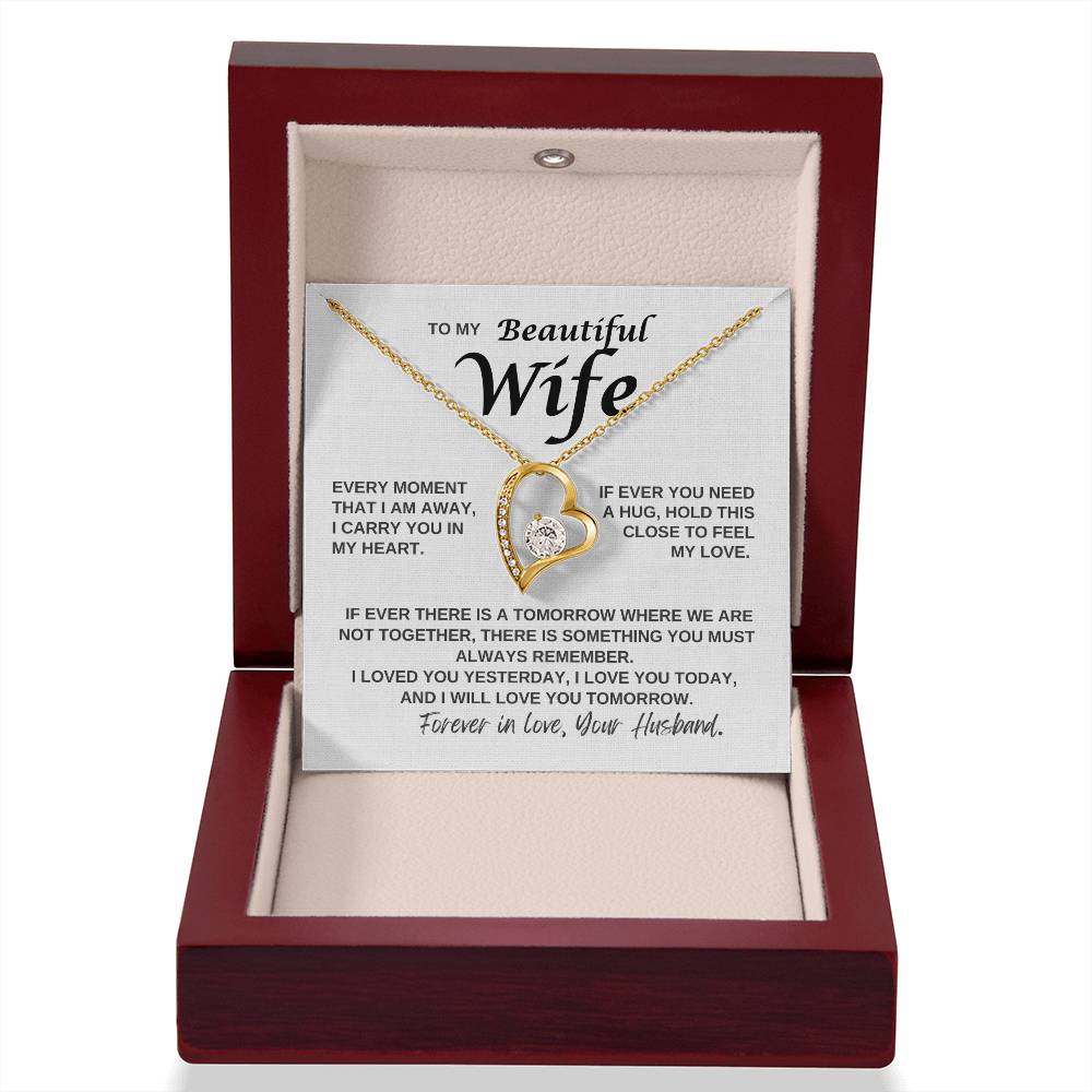 To My Wife - Feel My Love - Forever Love Necklace