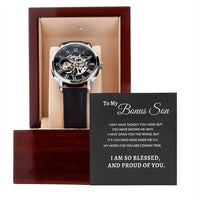 Thumbnail for To My Bonus Son - You Have Shown Me Why |  Men's Openwork Watch