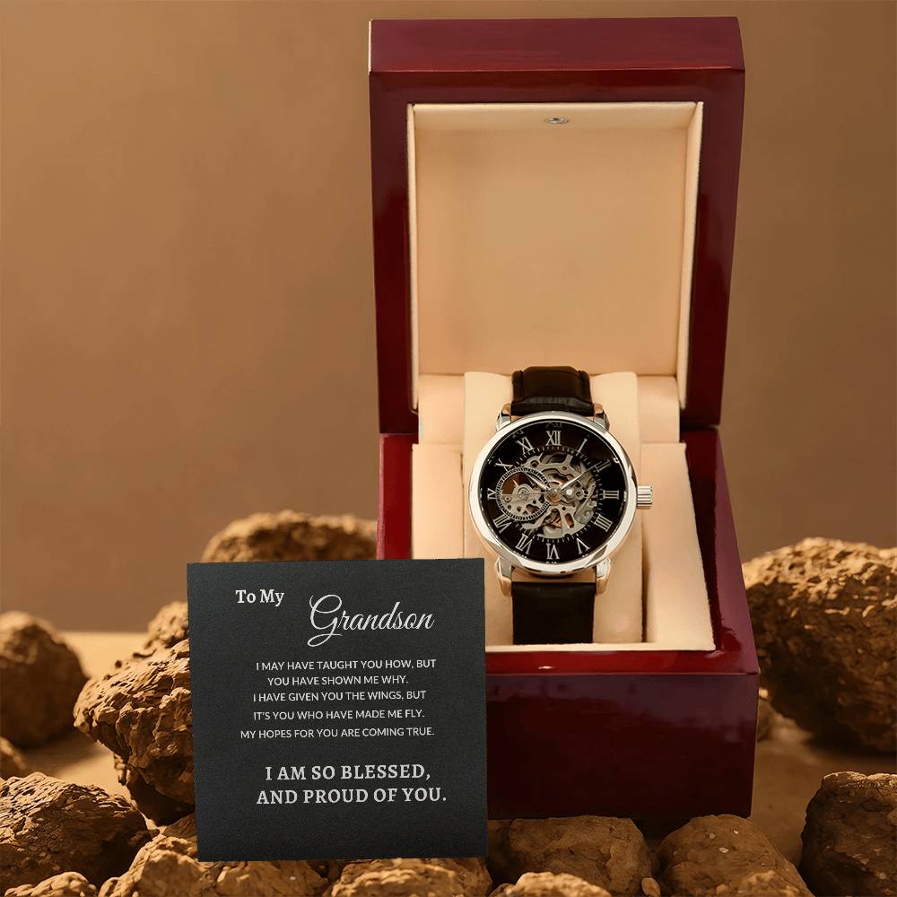 To My Grandson - Proud Of You  | Openwork Watch