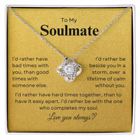 Thumbnail for TO MY SOULMATE - Lifetime of Calm  |  Love Knot Necklace (Y)