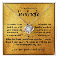 Thumbnail for TO MY SOULMATE - Lifetime of Calm  |  Love Knot Necklace