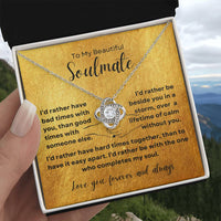 Thumbnail for TO MY SOULMATE - Lifetime of Calm  |  Love Knot Necklace