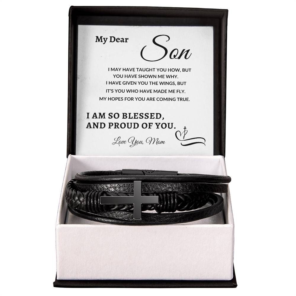 My Dear Son - Proud Of You |  Cross Bracelet