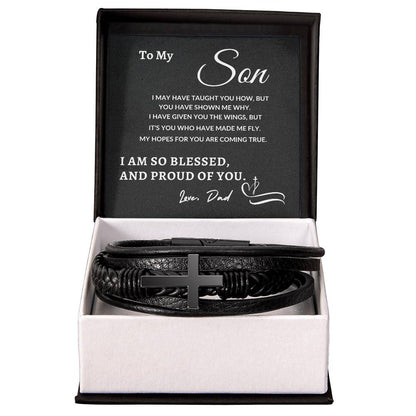 To My Son - Proud Of You |  Cross Bracelet