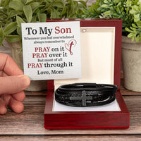 Thumbnail for To My Son - Pray Over It - Cross Bracelet