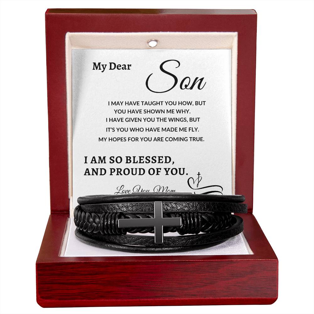 My Dear Son - Proud Of You |  Cross Bracelet