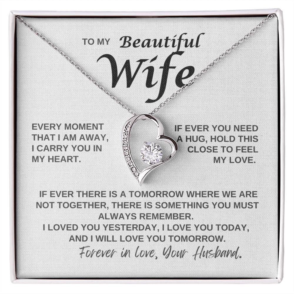 To My Wife - Feel My Love - Forever Love Necklace