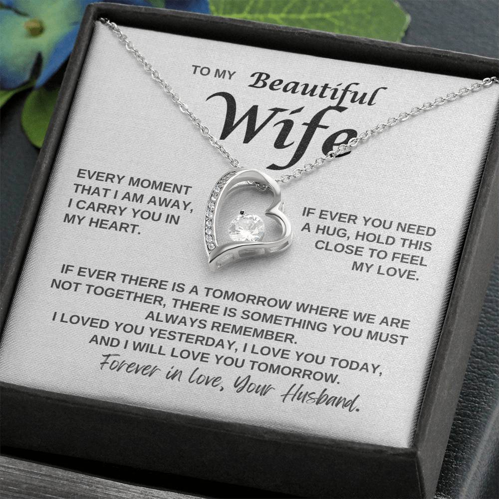 To My Wife - Feel My Love - Forever Love Necklace