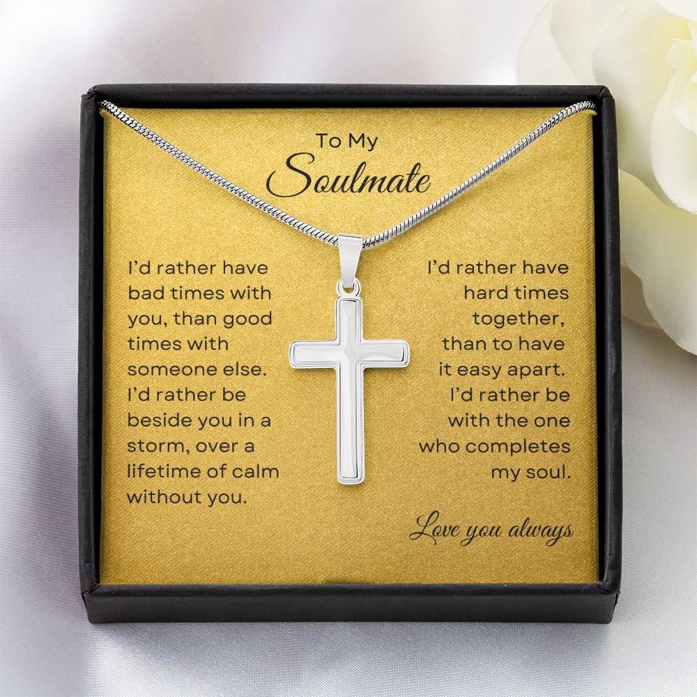 TO MY SOULMATE - Lifetime of Calm  |   Cross Necklace