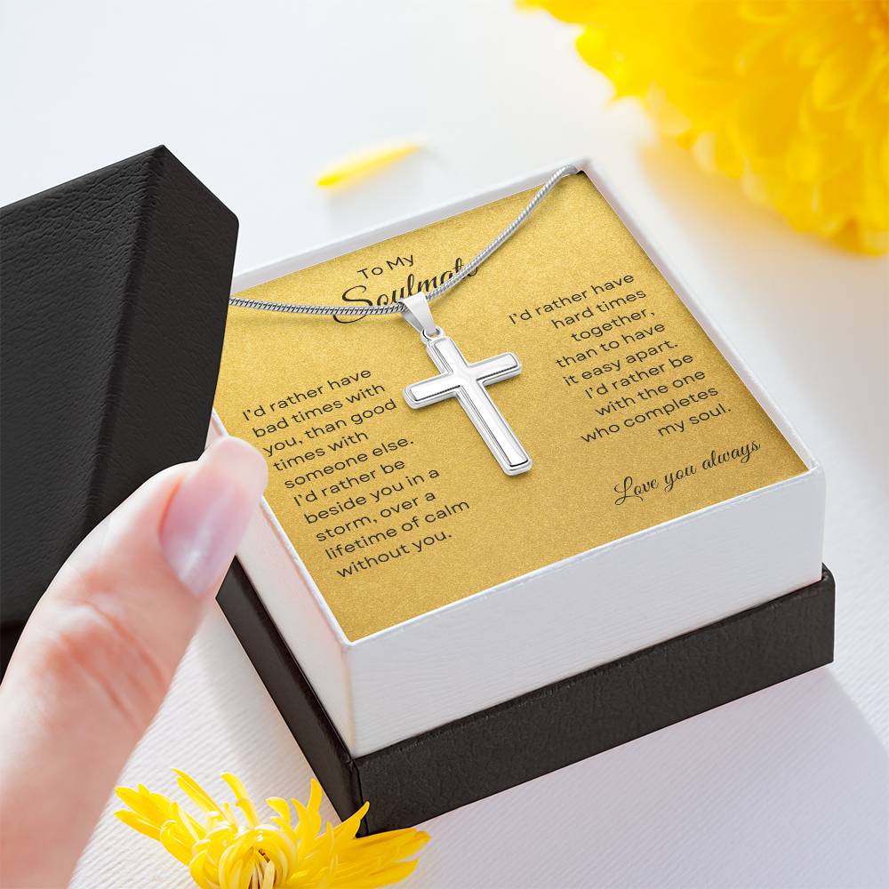 TO MY SOULMATE - Lifetime of Calm  |   Cross Necklace