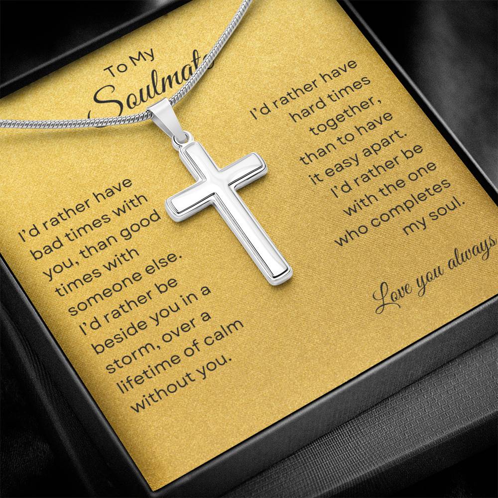 TO MY SOULMATE - Lifetime of Calm  |   Cross Necklace