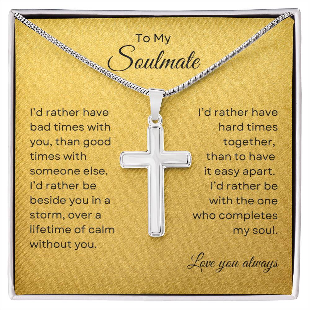 TO MY SOULMATE - Lifetime of Calm  |   Cross Necklace