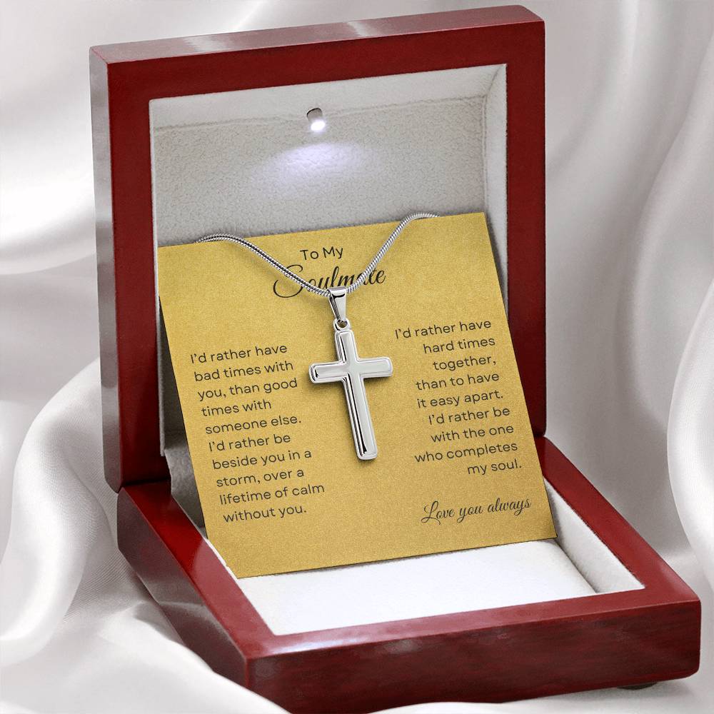 TO MY SOULMATE - Lifetime of Calm  |   Cross Necklace