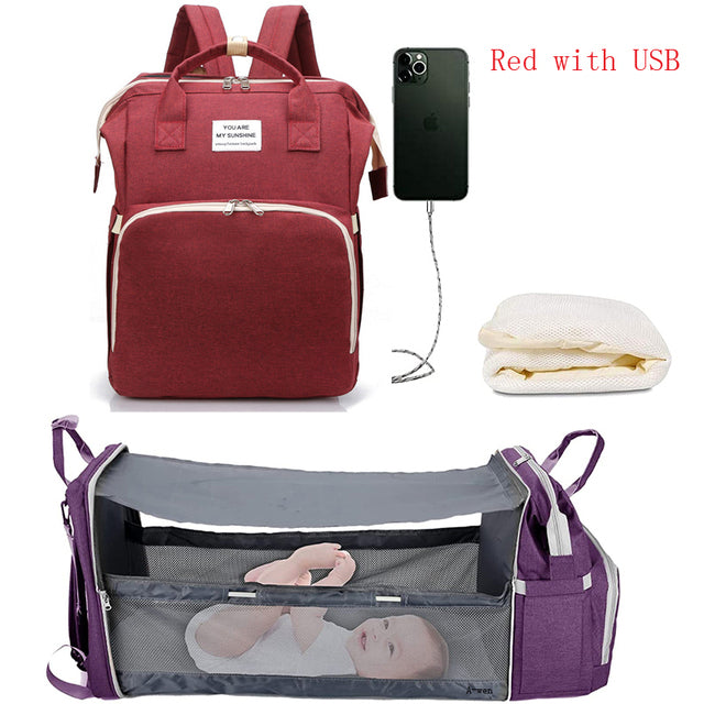 Portable Baby Bed/Changing Pad Bag/Diaper Bag