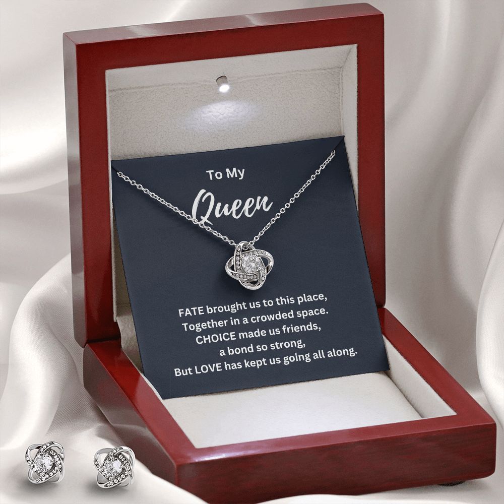 Love Knot Earring & Necklace Set